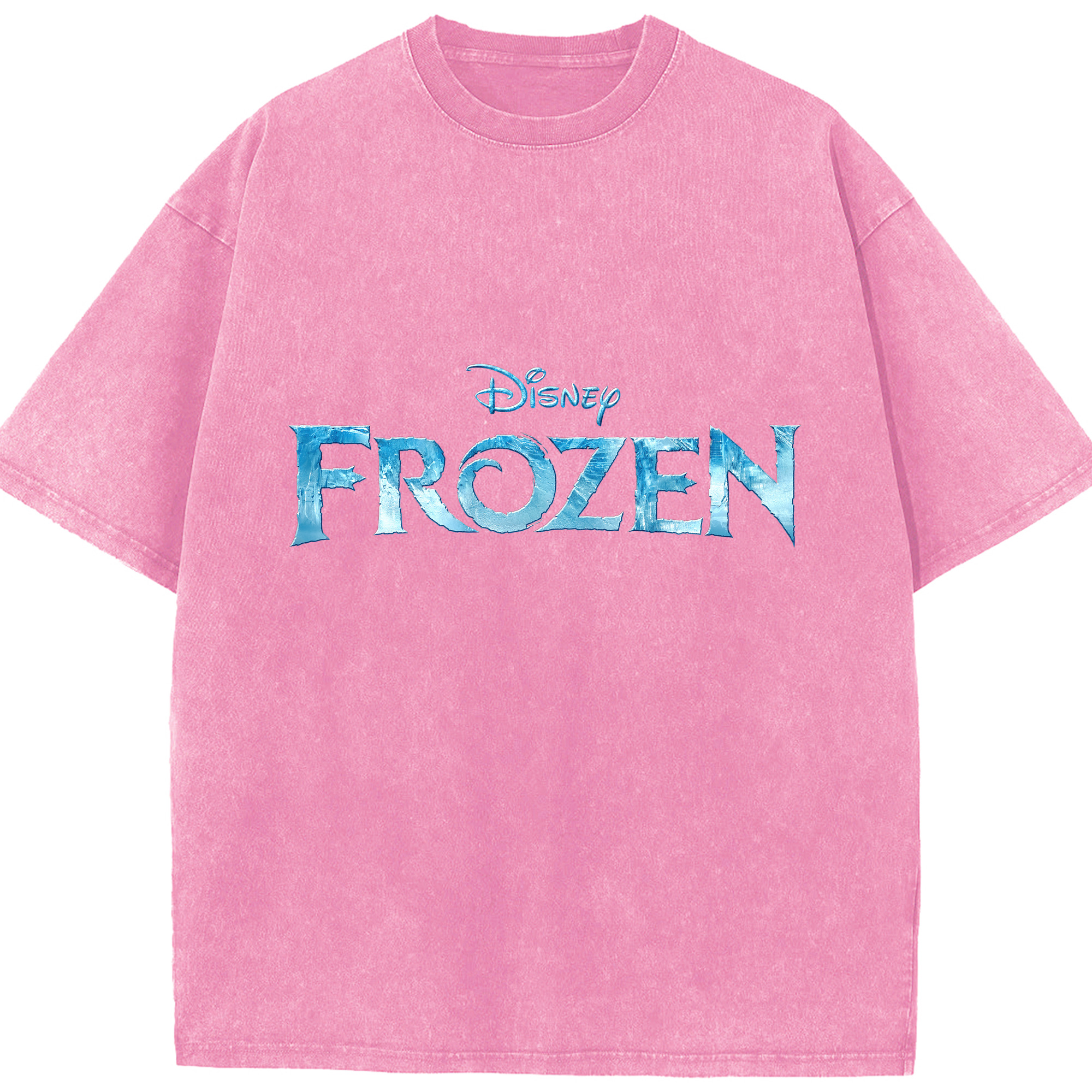 （画像用） アナと雪の女王 アンナ エルサ Frozen Anna Elsa 綿100% ヴィンテージ風 半袖Tシャツ（フロントプリント）